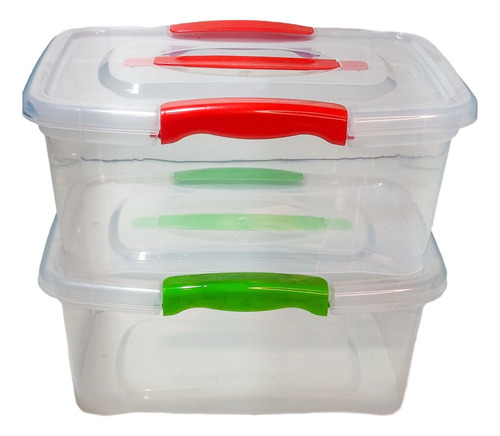 Pack X 10 Caja Escolar  6 Lt Con Tapa Y Manilla