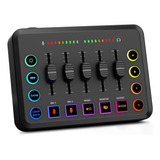 Gaming Audio Mixer, Streaming Rgb Pc Mixer With Xlr Micro...