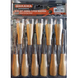 Set De 11 Gubias Para Madera.  Makawa 