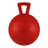 Jolly Pets 4-inch Tug-n-toss Toy Ball, Mini, Red