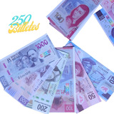 250 Billete Didáctico Juguete Económico Fiesta Bolo Piñata