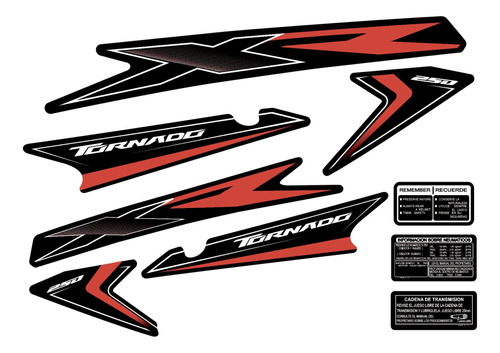 Kit Calcos Para Xr 250 Tornado - Laminadas - Alta Calidad!