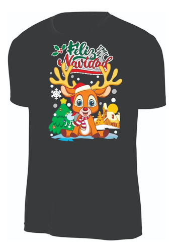 Camisetas Navideñas Reno Navidad Papa Noel Regalos Familia