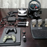 Ps4 + Vr + Volante + Ps Camera + 2 Controles + 26 Juegos