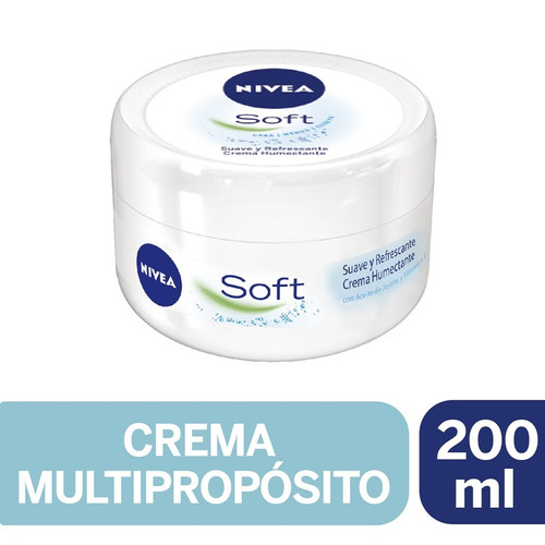  Crema Multipropósito Nivea Soft Cara Manos Cuerpo 200ml