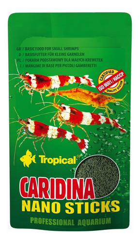 Tropical Caridina Nano Sticks 10g Para Crustáceos Alimento Tropical - 10 G