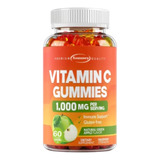 Vitamina C Gummies Acido Ascorbico 1000mg 60 Gomitas Manzana