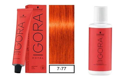 Tintura Igora Royal 7-77 + Oxidante 60ml Schwarzkopf