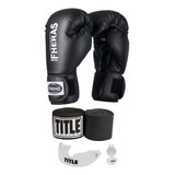 Kit Boxe Muay Thai Fheras Luva Bandagem Protetor Bucal Title