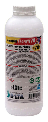 3 Litros Alcohol Isopropilico Al 70% Delta (2 Botellas 1l)