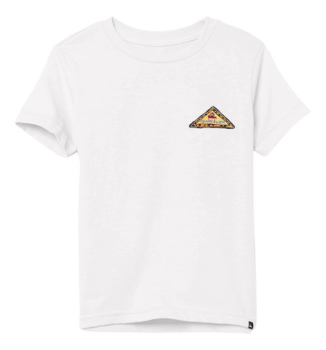 Polera Quiksilver Neon Logo Niño White