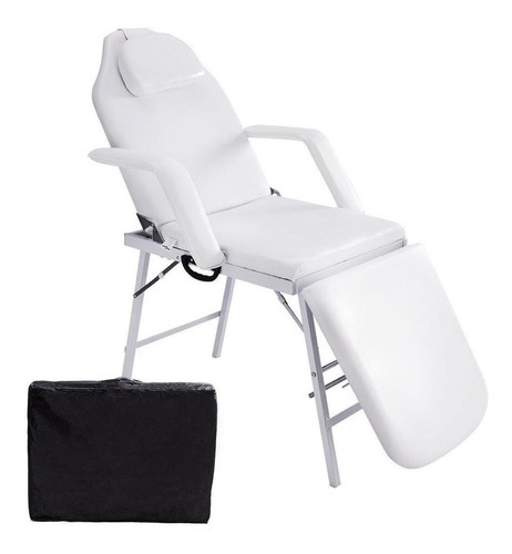 Silla Para Faciales Y Masajes Urban Desing Camilla Sillon Spa Plegable Color Blanco