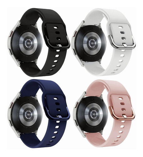 4 Correas Silicona Para Samsung Galaxy Watch 5 Pro 4 Active