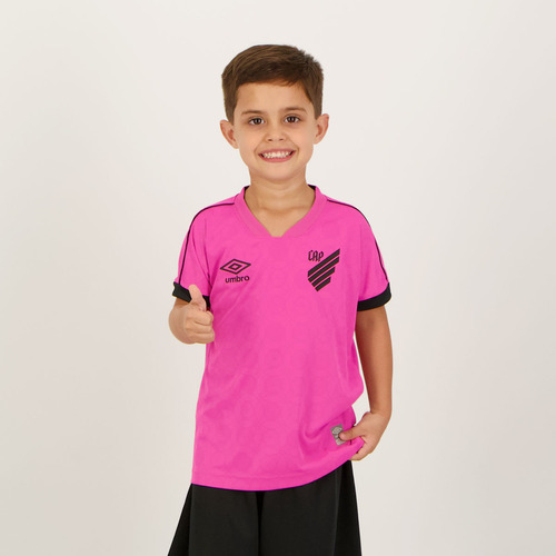 Camisa Umbro Athletico Paranaense Outubro Rosa 2023 Infantil