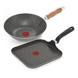 Set Wok Imusa Talent 25cm + Plancha Para Asar 27cm 