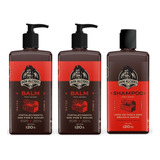 Kit 2x Balm 120ml E 1x Shampoo 120ml Barba Negra Don Alcides