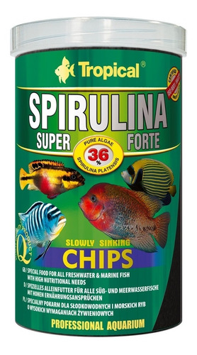 Alimento Tropical Super Spirulina Forte Chips Ciclidos 52grs