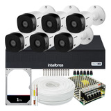 Kit Cftv 6 Cameras Full Hd Vhl 1220 Dvr Intelbras 1008-c 1tb