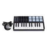 Teclado Controlador Mini Midi Parquer 25 Teclas Y 8 Pads Usb