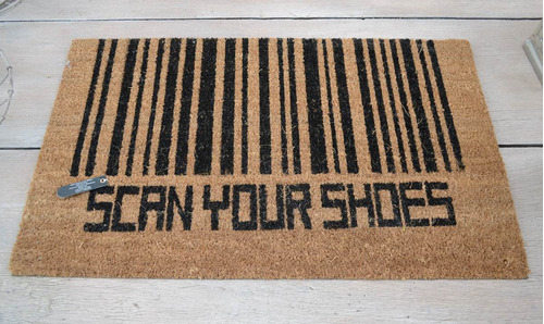 Alfombra Felpudo Fibra Coco Scan Your Shoes 75x45cm