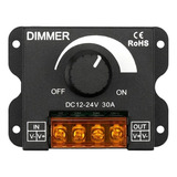 Controlador Dimmer Fita De Led 12v 24v 30a Ajuste Brilho