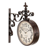 Deco 79 Reloj De Pared De Metal Estilo Vintage Con Diseños D