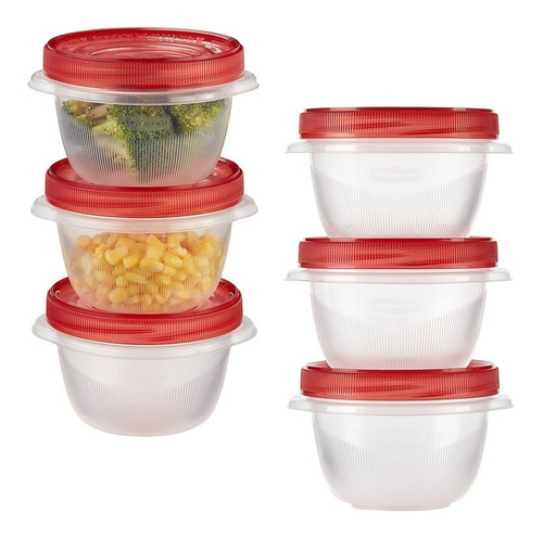 6 Contenedores Rubbermaid Take Along T/rosca 473ml Original