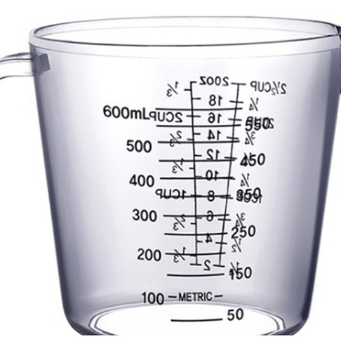 Jarra Medidora De Plástico Con Vaso Grande De 600 Ml [u]