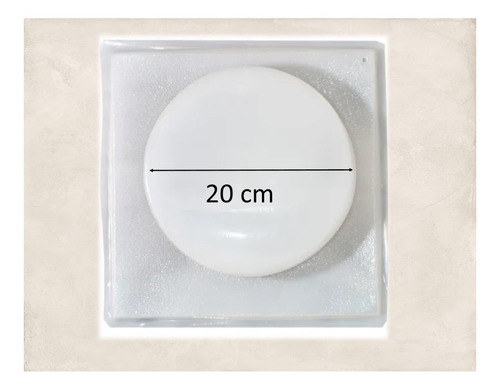 Molde Para Gelatina Circulo 20 C.m Blanco 