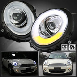 Clear Fits 2007-2013 Mini Cooper S Led Bar Halo Projecto Kg1