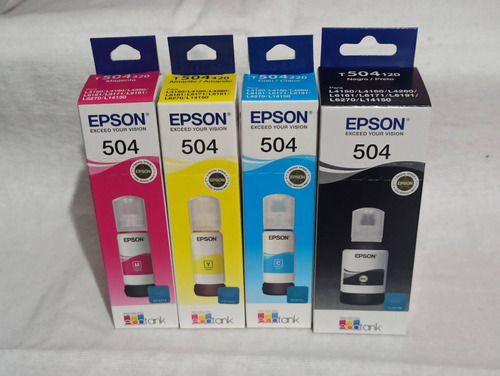 4 Tintas Original Epson 504, L4150 L4160 L6161 L6171 L6191