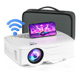 Proyector Wifi Portátil 1080p 7500l Compatible Con Excel Color Blanco