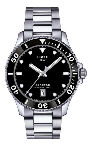 Reloj Tissot Seastar Negro | Acero 1000 40mm