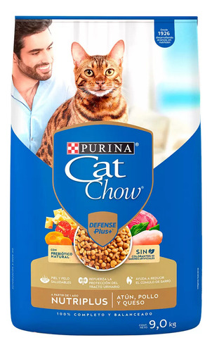 Alimento Para Gato Purina Cat Chow 9k Atun Pollo Y Queso Msi