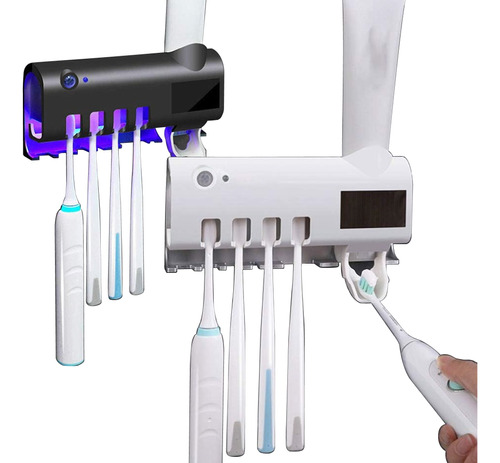 Porta Cepillo Dispensador De Crema Dental Con Esterilizador