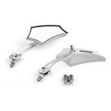 Aa Espejos Retrovisores Blancos For Moto Chopper Cruiser