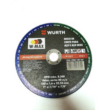 Disco De Corte Wurth W-max De Acero Inoxidable, 180 Mm X 22,2 Mm, Color Negro