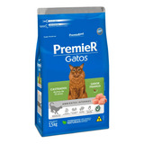 Ração Premier Ambientes Internos Gatos Castrados Acima De 12 Anos Frango 1.5kg