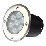 Foco Led Piso 7w Embutido Exterior Luz Fria