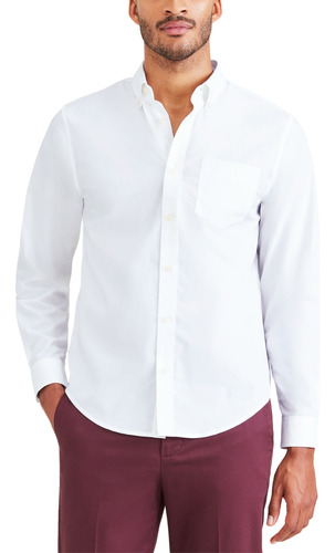 Camisa Hombre Sig Stain Defender Classic Fit Blanco Dockers