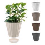 Maceta Con Plato Plastico Doric Jardin Plantas 15 L