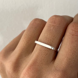 Anillo Cuadrado Finito Plata