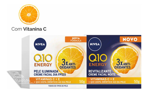 Nivea Q10 Energy Antissinais Vitamina C Creme Dia + Noite