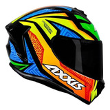 Capacete Axxis Draken Tracer Gloss - Preto/laranja - 58 (m)