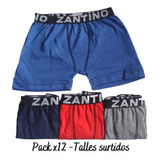 Docena Boxer Liso Niño Zantino Ropa Interior Mayorista 