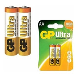 Pila Aa Bateria Alkalina Gp Ultra Pack-x2 Paquete X2 1,5v