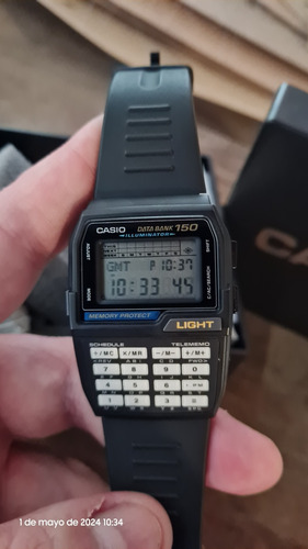 Reloj Casio Calculadora Databank Dbc-150 Fullset. Años 90.