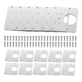 16 Pcs Placa De Reparacion Bisagra Mueble Tornillos Puerta