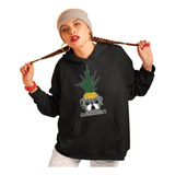 Sudadera Negra Con Gorro Estampado De Perros Pug Unisex 