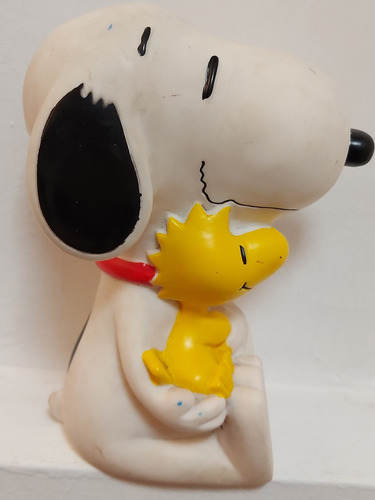 Alcancía Snoopy Y Woodstock Antigua Vintage De Vinil